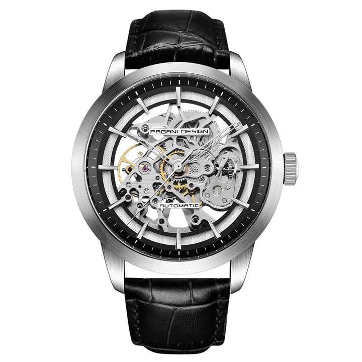 PAGANI DESIGN Men`s Watch Skeleton Hollow Automatic Watches Mechanical Wristwatch Men Swimming Clock 316L Case Relogio Masculino PD-1638