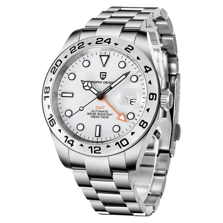 PAGANI DESIGN 2021 New Men's Automatic Mechanical Watch 42mm Sapphire Stainless Steel Waterproof GMT Luminous Watch Reloj Hombre PD-1682