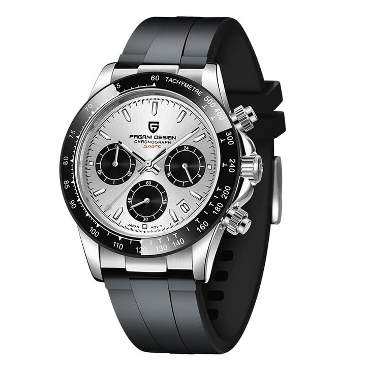 PAGANI DESIGN New Stainless Steel Bezel Men Quartz wristwatches Luxury Sapphire Glass Chronograph Japan Seiko VK63 Watch Men reloj hombre PD-1664
