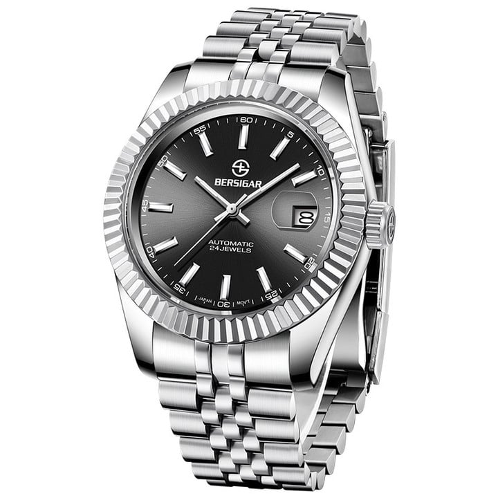 BERSIGAR Men Mechanical Watch Top Brand Luxury Automatic Watch Sport Stainless Steel Waterproof Watch Men relogio masculino BG-1645