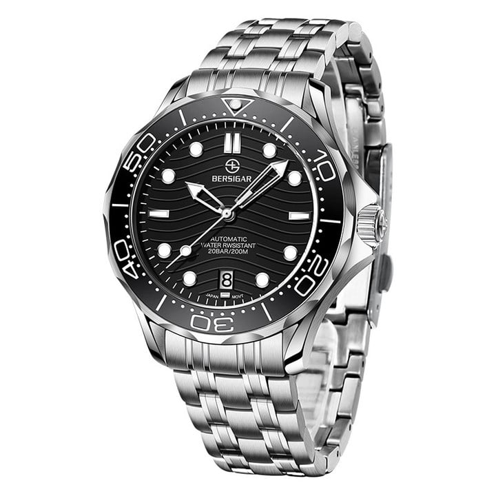 BERSIGAR Men's Mechanical Watches Luxury Sapphire Automatic watch for men NH35 Dive clock man Reloj Hombre 202 BG-1685