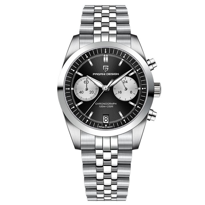 PAGANI DESIGN Japan TMI vk64 Movement Watch New Stainless Steel Bezel Men Quartz wristwatches Luxury Sapphire Glass Chrore PD-1775