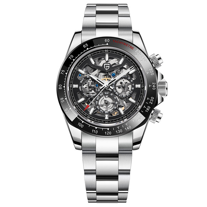 PAGANI DESIGN Men's Automatic Watches HZ 2196G Movement Stainless Steel Mechanical Wristwatches Sapphird Glass Watches 10bar Waterproof Men's watches PD-1777