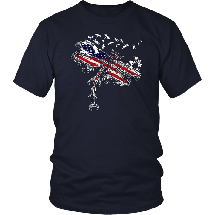 Dragonfly American Flag Shirt
