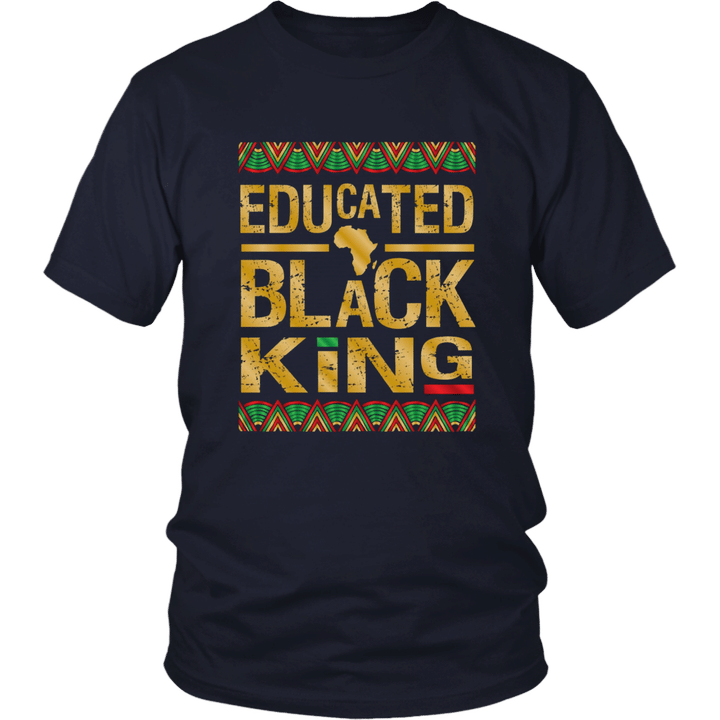 Educated Black King Dashiki College & High School T-Shirt