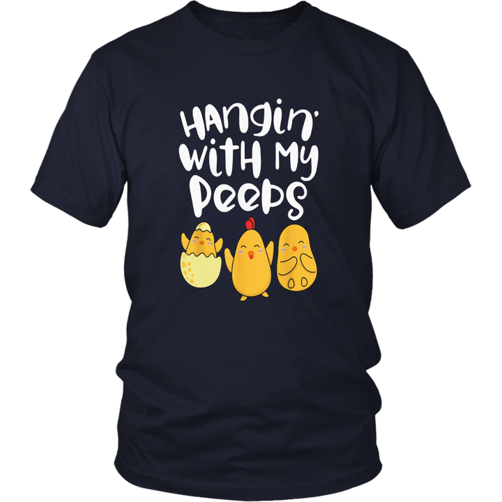 Hanging With My Peeps Happy Easter Kids Boys Girls T Shirt