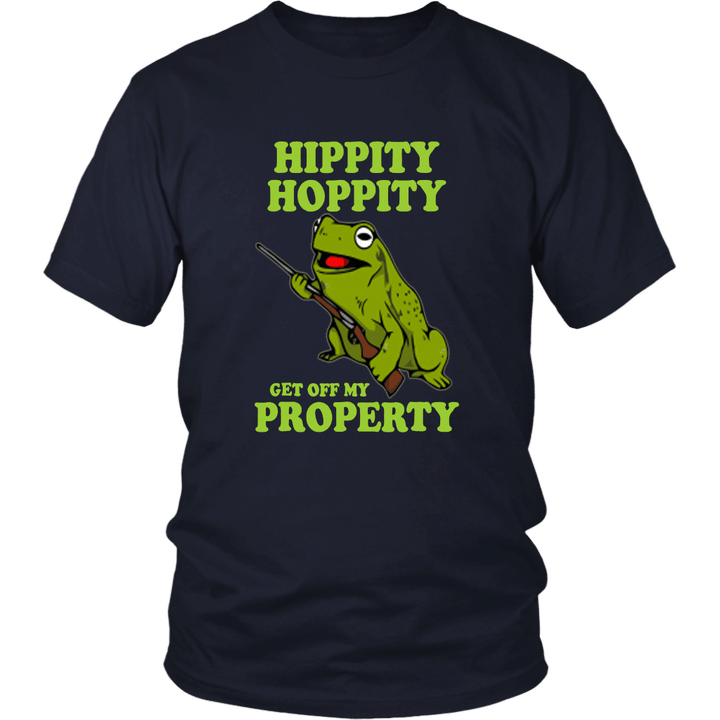 Hippity Hoppity Get Off My Property T-Shirt - Frog Meme
