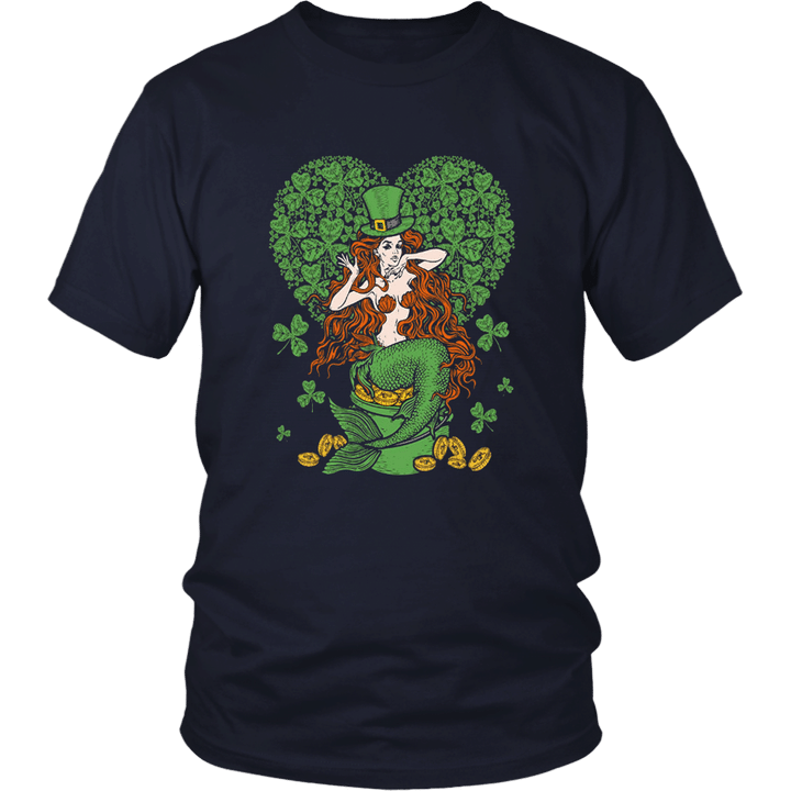 Irish Mermaid Saint Patrick's T Shirt Gift For Women
