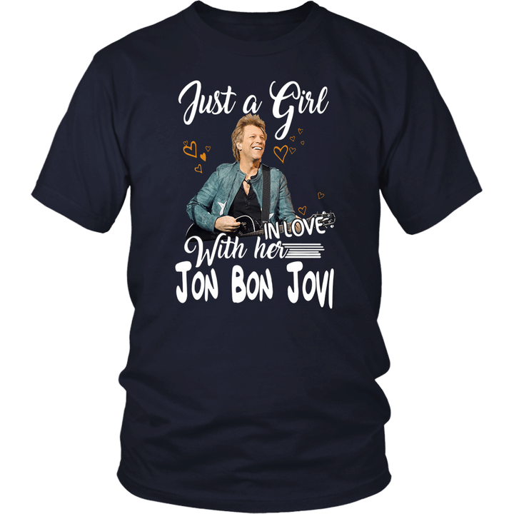 Just A Girl In Love With Her Jon Bon Jovi Shirt