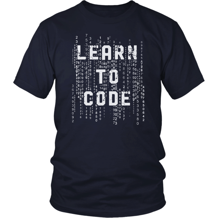 Learn To Code Shirt Funny Meme Coder Programing Coding Gift