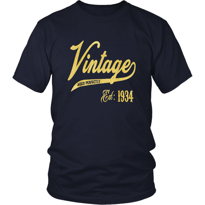 Men Women-Vintage Est 1934-85th Birthday T-Shirt