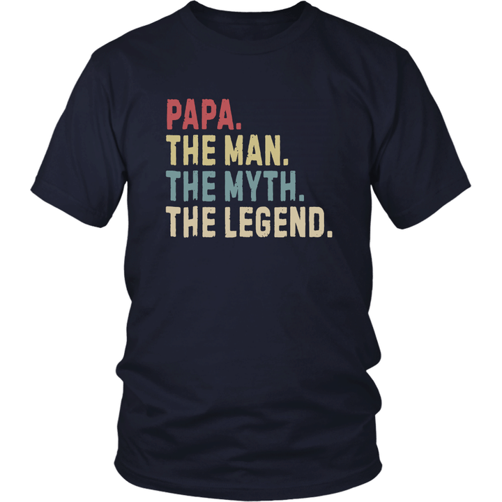 Mens Papa Man Myth Legend Shirt For Mens Dad Father Grandpa