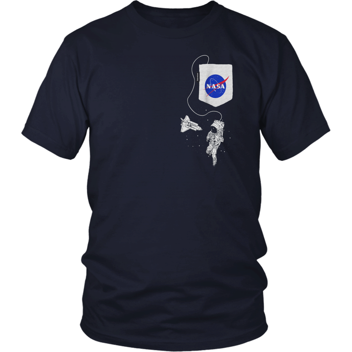 NASA Pocket Astronaut Space Shuttle in Space T-Shirt