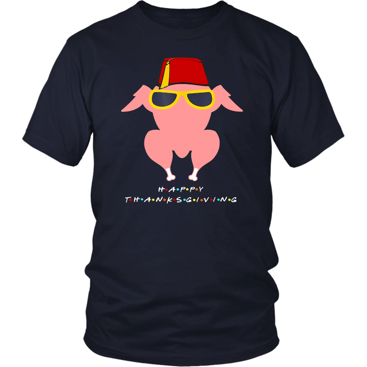 Thanksgiving Friends Funny Turkey Head T-Shirt