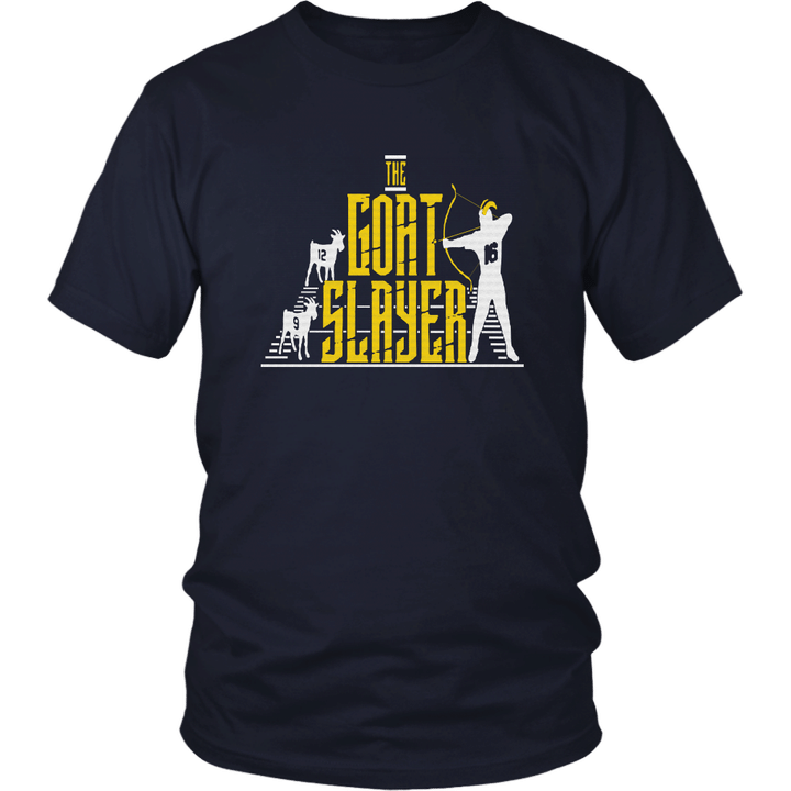 THE GOAT SLAYER SHIRT LOS ANGELES RAMS NFC CHAMPIONS - JARED GOFF