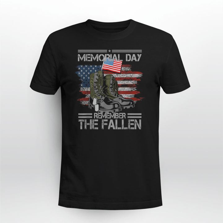 Memorial Day Remember The Fallen Veteran Military Vintage T-Shirt
