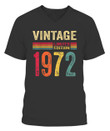 50 Year Old Gifts Vintage 1972 Limited Edition 50th Birthday T-Shirt - V-Neck - Unisex