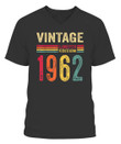 60 Year Old Gifts Vintage 1962 Limited Edition 60th Birthday T-Shirt - V-Neck - Unisex