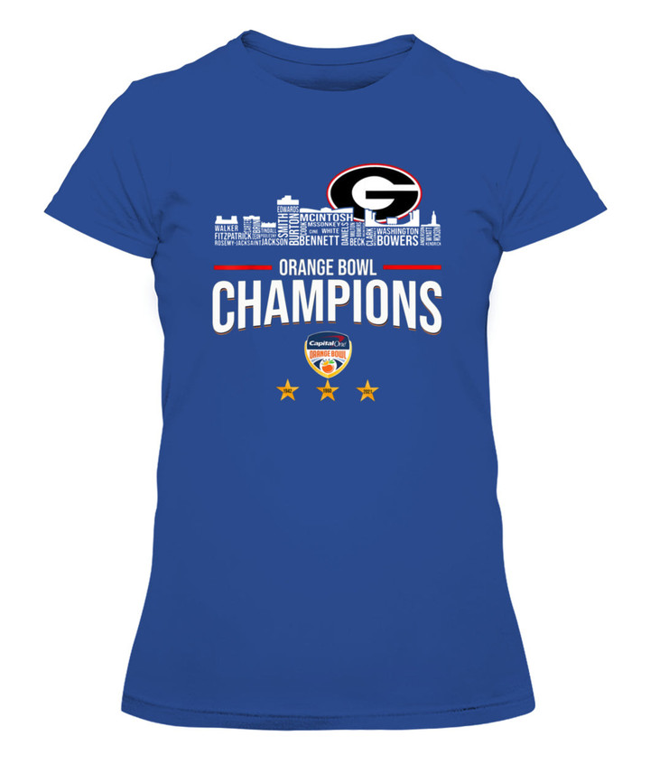 2022 Georgia Orange Bowl sec national Merch Championship T-Shirt Georgia Bulldogs - Women's Tee Shirt