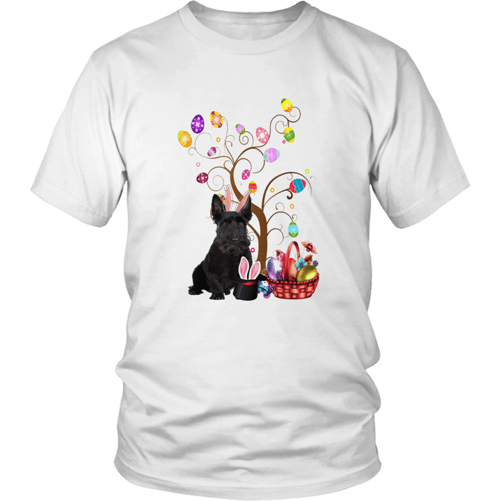 Bunny Scottish Terrier Easter Hunting Egg T-Shirt Mom Gift