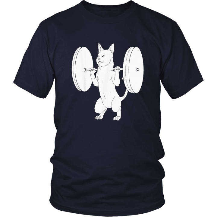 Cat Squat Powerlifting T-Shirt Cute