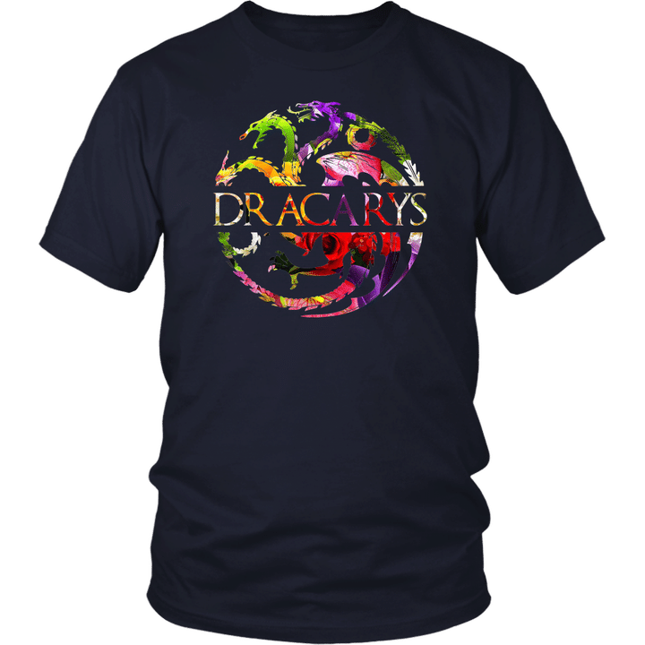 Flower Dragons Lover Dracarys-T-Shirt Dragon GOT Lovers Shirt