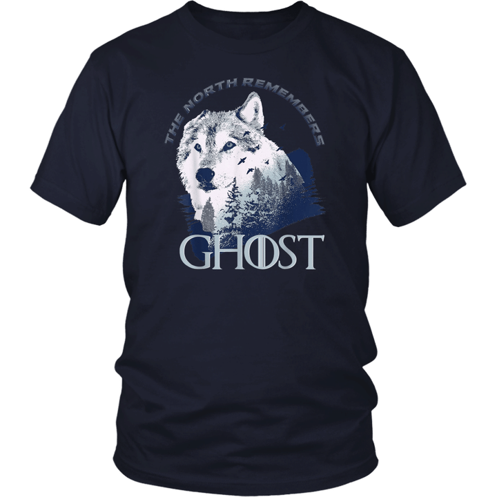 Ghost Lone Wolf in forest game day or winning the throne T-Shirt