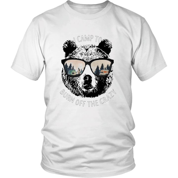 Glasses Bear I Camp To Burn Off Crazy Shirt