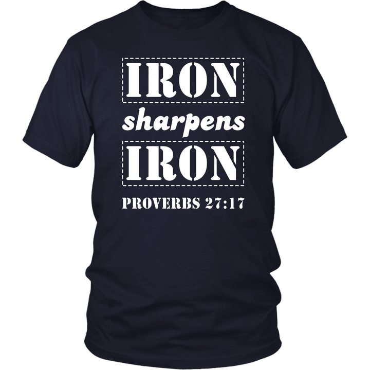 Iron Sharpens Iron Shirt Iron Bible Verse Long Sleeve Shirt