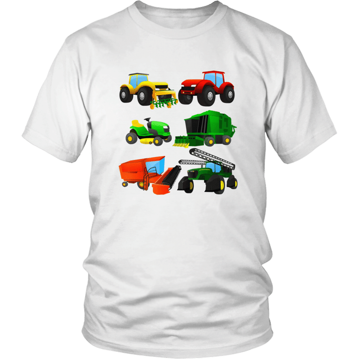 Kids Boys' Farm Tractors Short Sleeved T-shirt for Toddlers