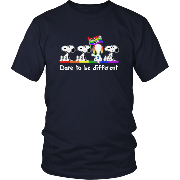 LGBT Autism Snoopy Dare To Be Different Kiss My Ass Shirt