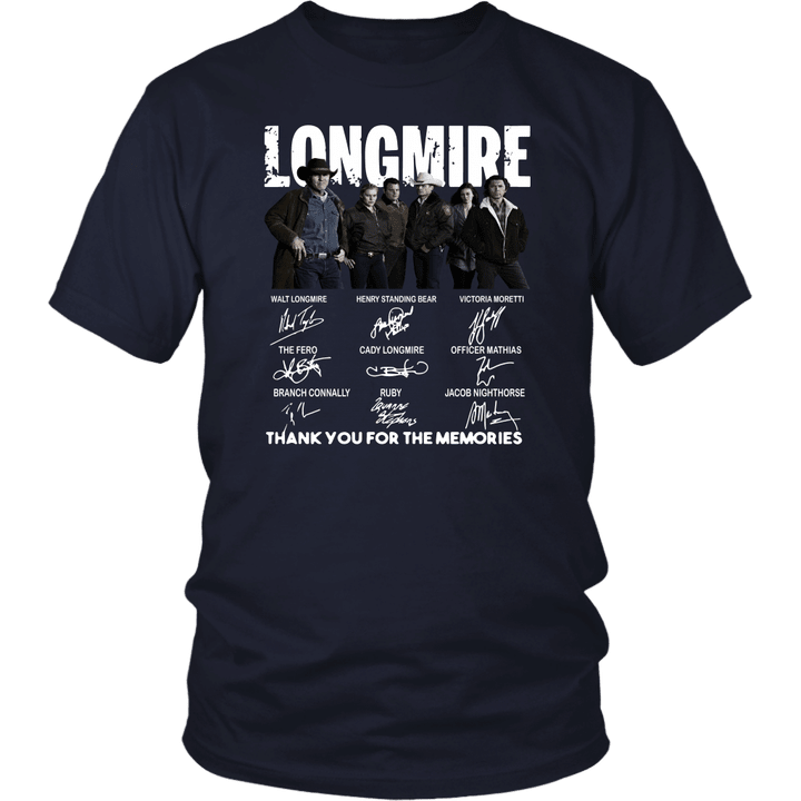LONGMIRE CHARACTER SIGNATURES THANK YOU FOR THE MEMORIES SHIRT