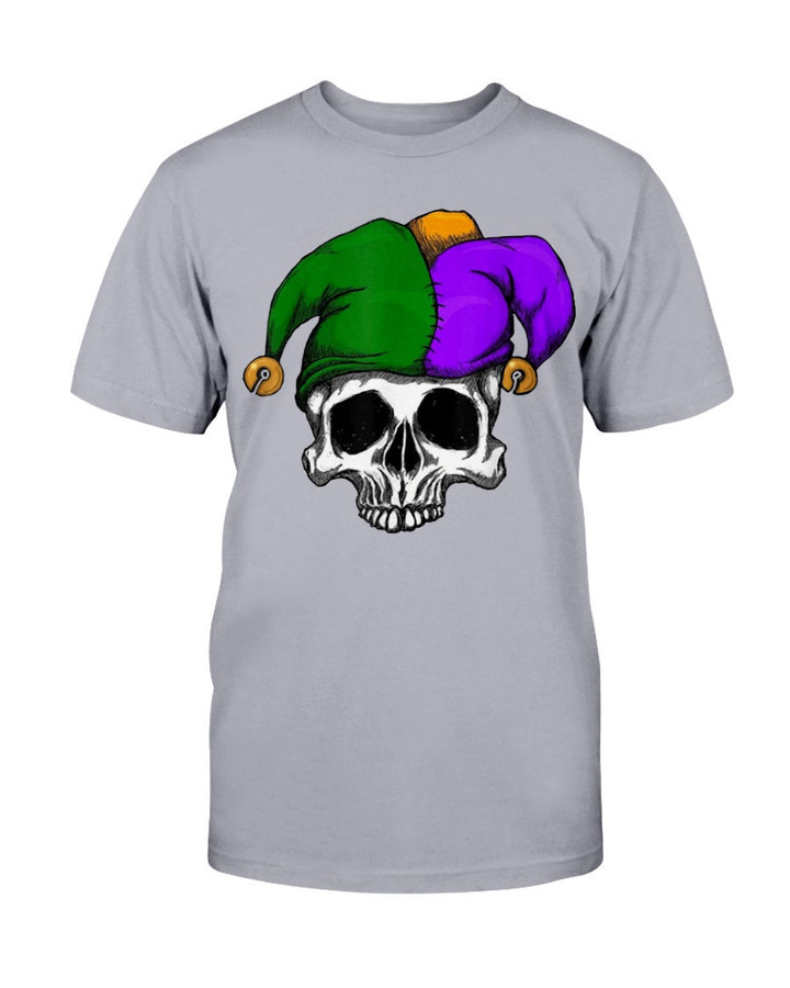 Mardi Gras Carnival Mask Sugar Skull Jester Clown Costume Tee Shirt