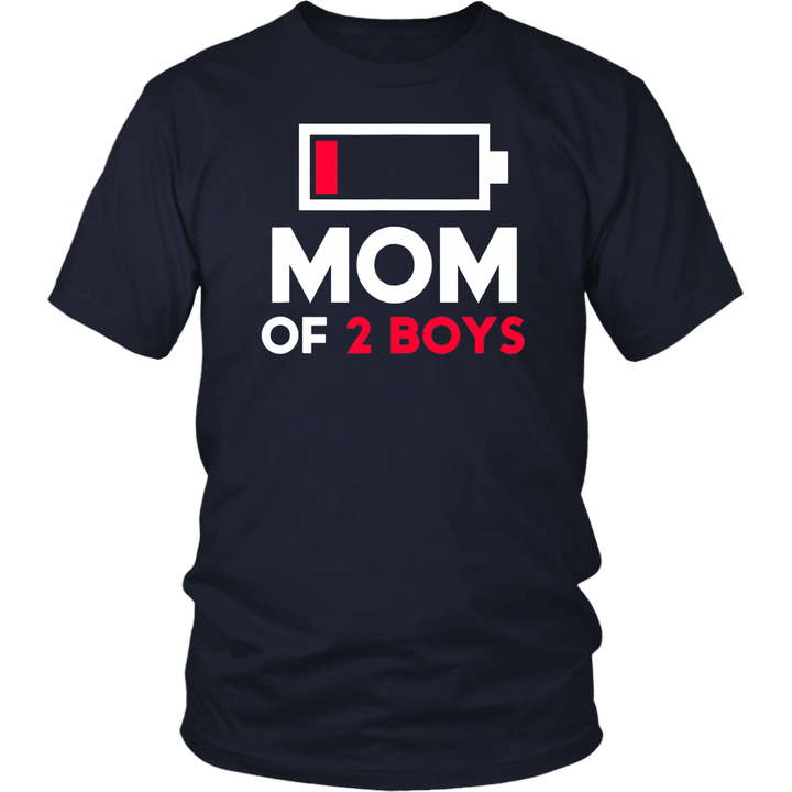 Mom of 2 Boys Shirt Gift from Son Mothers Day Birthday Women