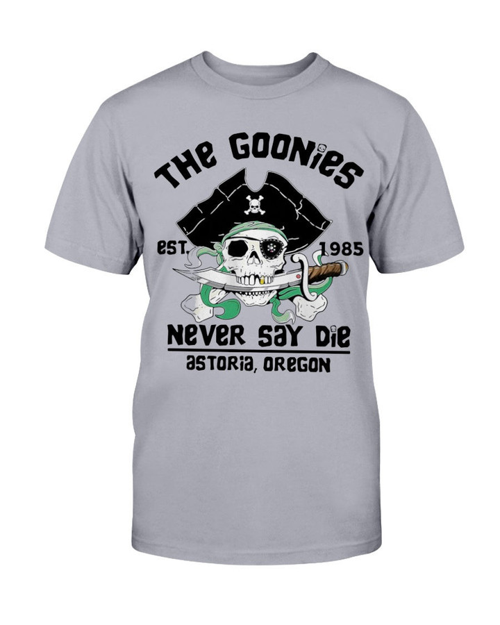 Official The Goonies Est 1985 Never Say Die Astoria Oregon Shirt