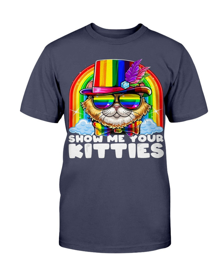 Show Me Your Kitties Lgbt Gay Pride Cat Tee Shirt
