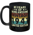 81 Years Of Being Awesome Vintage 1941 Limited Edition 81st Birthday Gift Mug