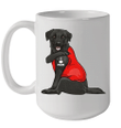 Black Labrador Dog Tattoo I Love Mom Funny Mug Mother's Day Gift Coffee Mugs
