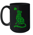Funny Shamrock Cat Happy Saint Patrick's Day Cat Gifts Mug