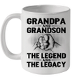 Grandpa And Grandson The Legend And The Legacy Mug Funny Father's Day Gifts