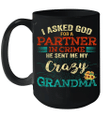 I Asked God For A Partner In Crime He Sent Me My Crazy Grandma Gift Mug