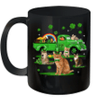 Leprechaun Driving Green Truck Cat St Patrick's Day Gift Mug