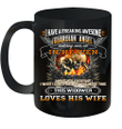 Skull I Have A Freaking Awesome Guardian Angel Watching Over Me In Heaven Mug