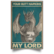 Your Butt Napkins My Lord Dragon Vintage Poster