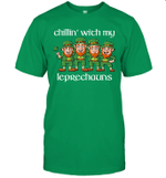 Chillin With My Leprechauns St Patricks Day Boys Girls Kids Shirt