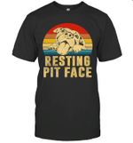Dog Pitbull Resting Pit Face Vintage Shirt