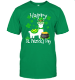Llama Shamrock Leprechaun Happy St Patrick's Day Funny Shirt