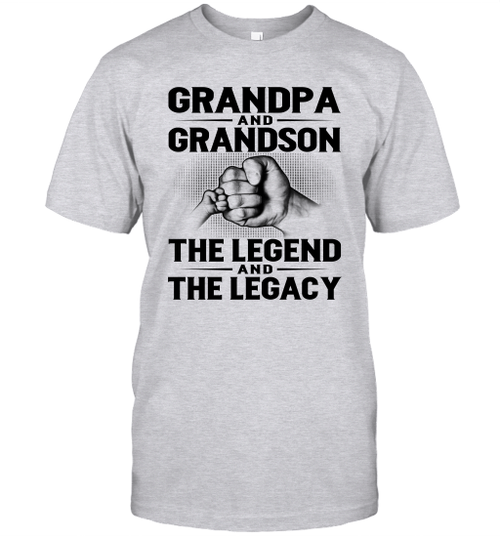 Grandpa And Grandson The Legend And The Legacy Shirt Funny Father's Day Gifts
