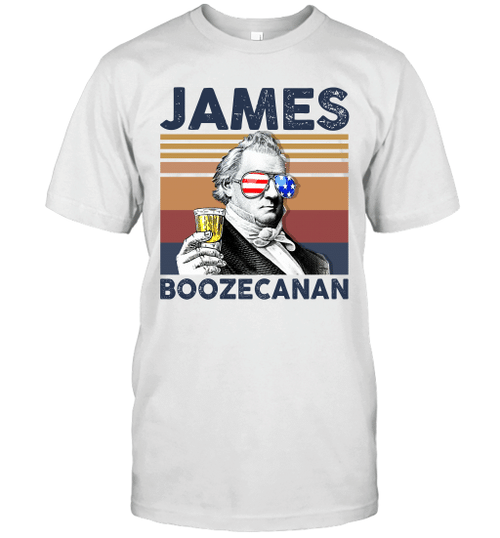 James Boozecanan US Drinking 4th Of July Vintage Shirt Independence Day American T-Shirt