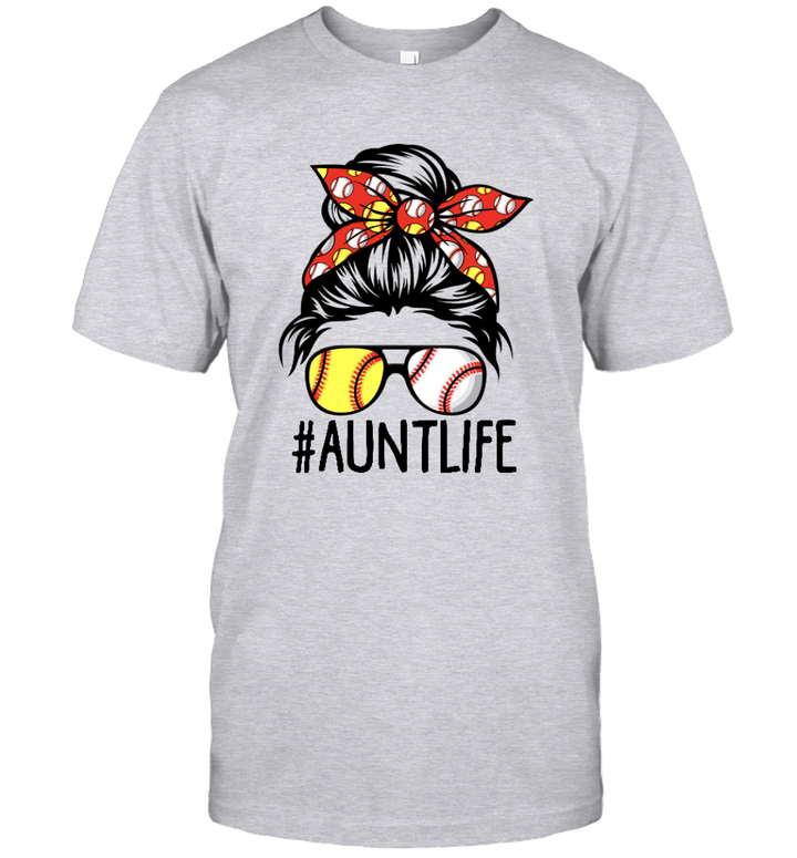 Aunt Life Softball Baseball Mothers Day Graphic Tees Shirt Mother's Day 2021 Gifts